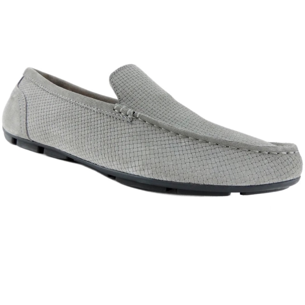 Alfani Men's Kendric Textured Drivers Tornado Grey Suede -Size 9.5